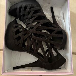 Windsor Black Strappy Heels